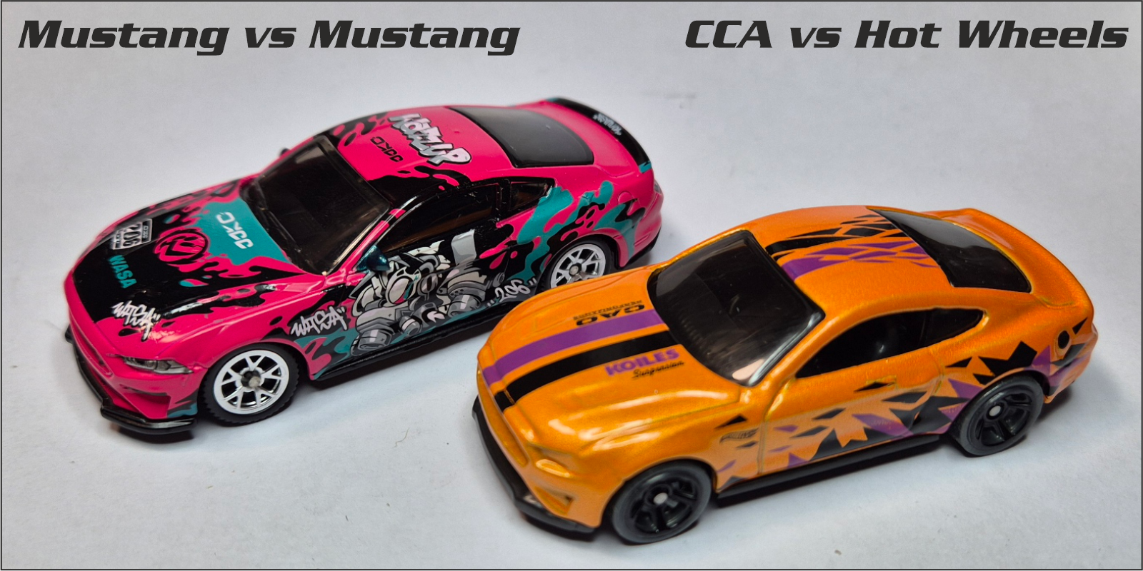 Hot wheels Mainline 2018 Mustang GT vs CCA 2018 Mustang GT
